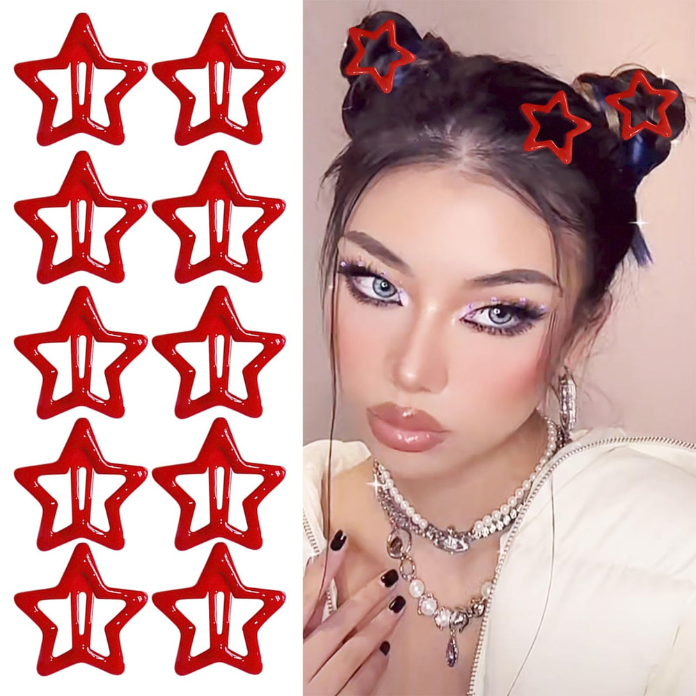 Clip estrella roja de Paderison para peinados con estilo y resaltar el look.