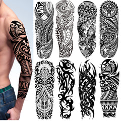 PADOUN manga tatuaje tribal fácil de aplicar y quitar, sin complicaciones
