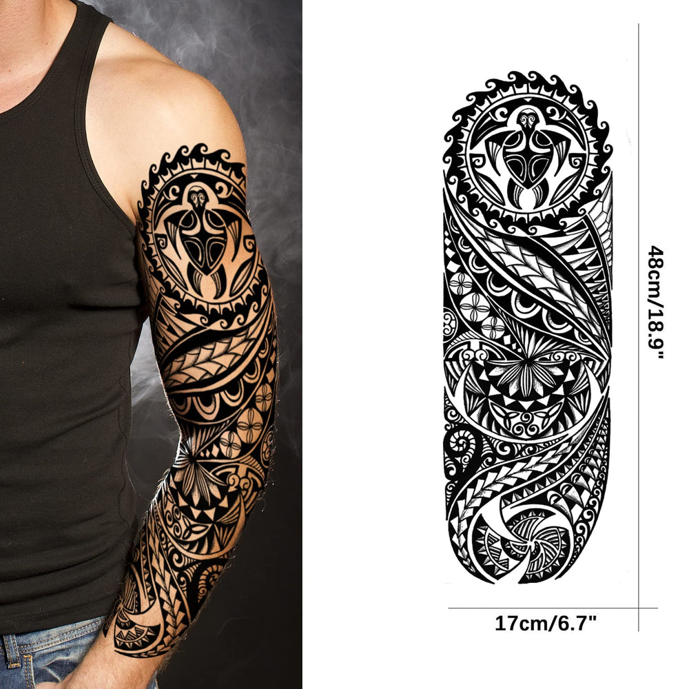 PADOUN manga tatuaje tribal realista para eventos: duradero 2-5 días sin complicaciones