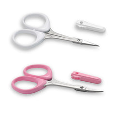 Tijeras Pafason para cejas con punta curva para delinear con detalle.