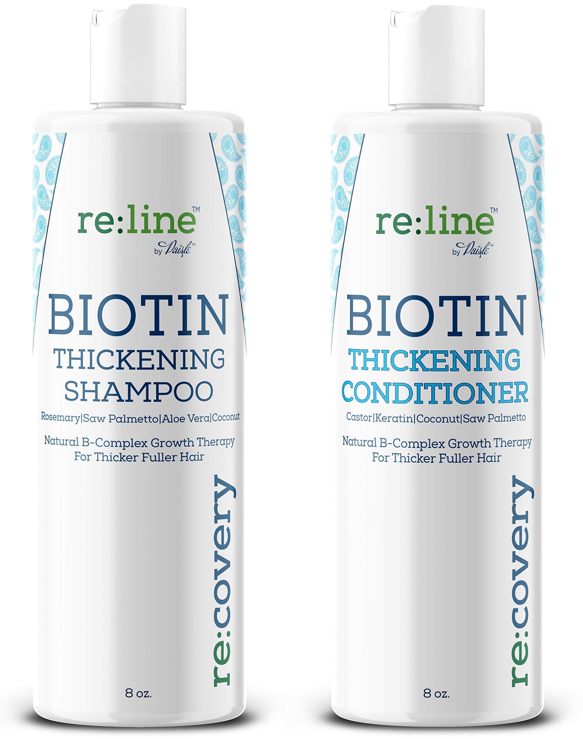 Paisle Botanics Biotin Shampoo bottle pour cleanses gently