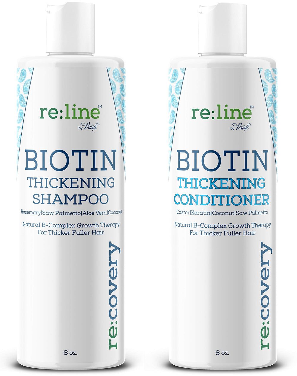 Paisle Botanics Biotin Shampoo bottle pour cleanses gently