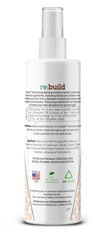 Paisle Botanics Biotin Volumizing Spray ofrece volumen para un peinado duradero.