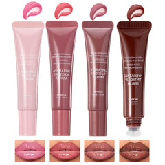 Pakivs labial gelatina tintada tono Cerezo en flor con brillo vibrante.