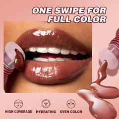 Pakivs labial gelatina tintada tono Frijol rojo acabado sedoso.