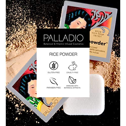 Palladio Polvo de Arroz: uso diario para fijar maquillaje.