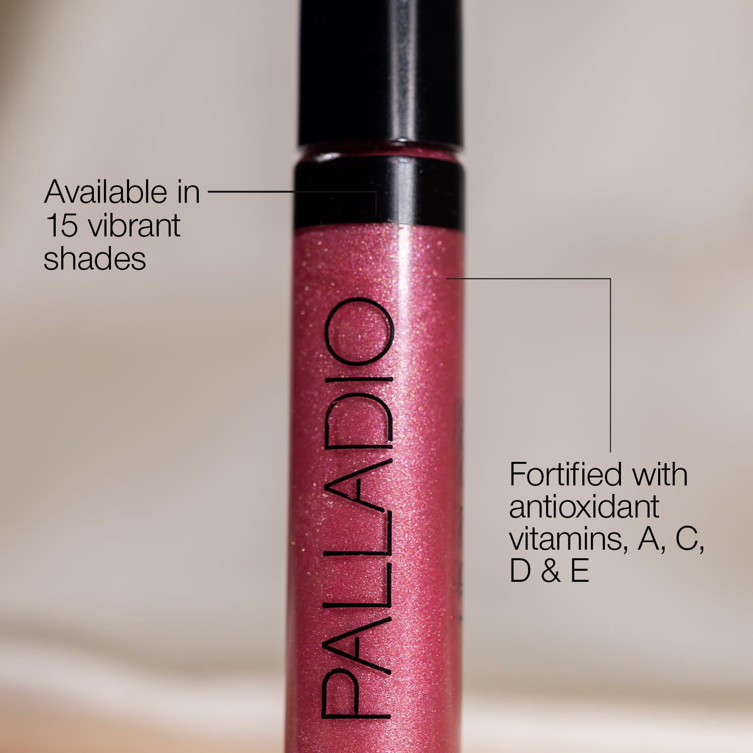 Palladio brillo labial extractos herbales hidratan profundamente los labios.