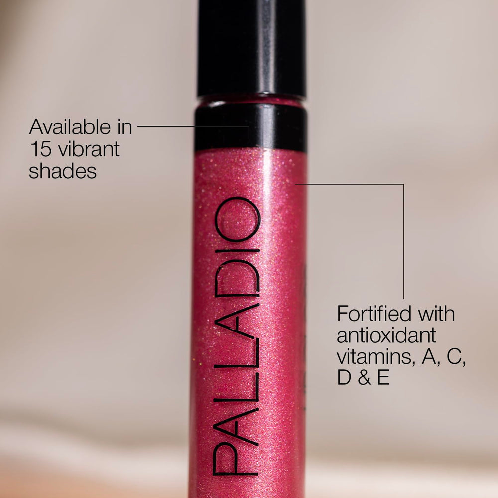 Palladio brillo labial hidrata durante horas sin sensación grasosa.