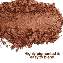 Palladio Bronceador Horneado en seco brinda brillo suave en la piel.