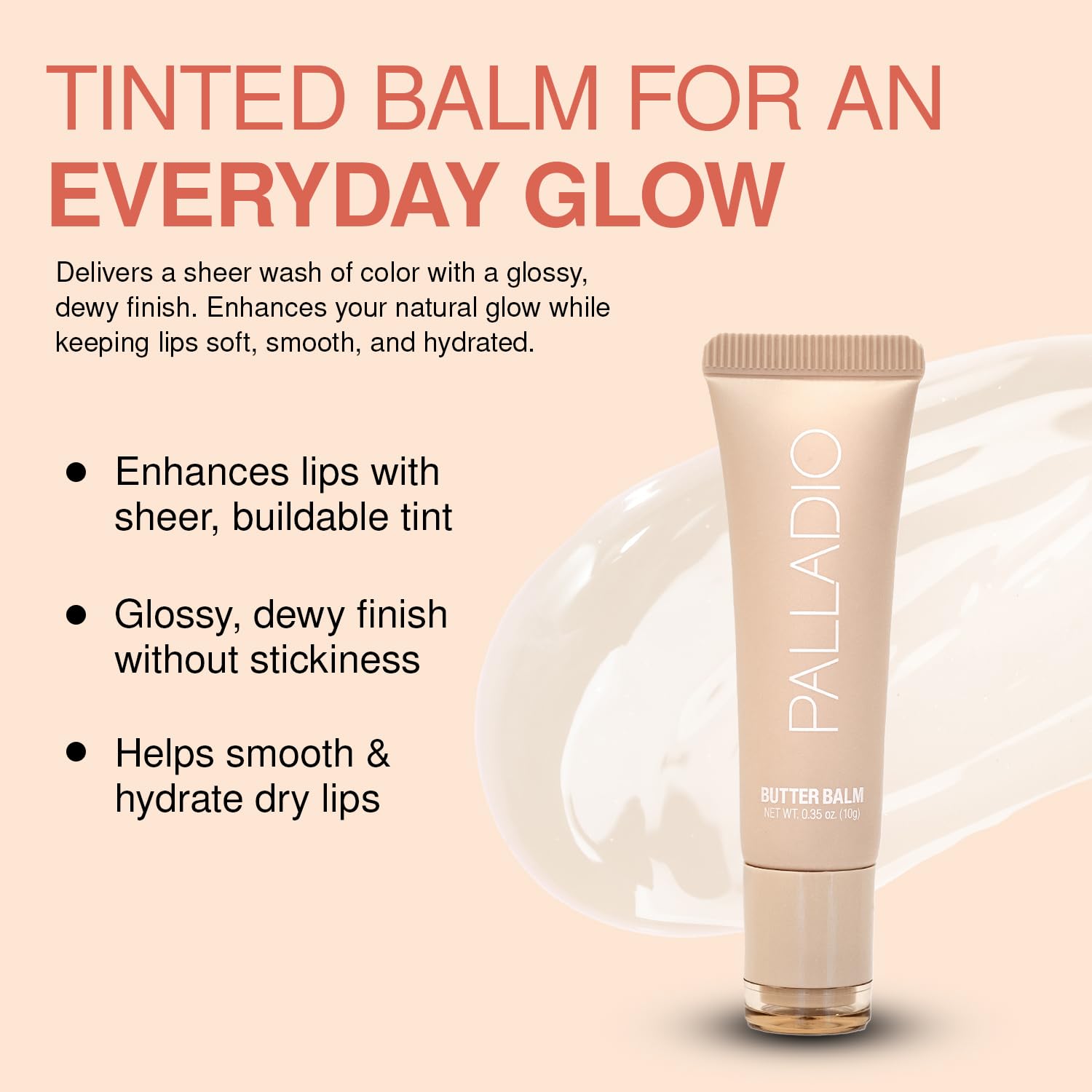 Palladio Butter Balm con aplicador práctico para retoques