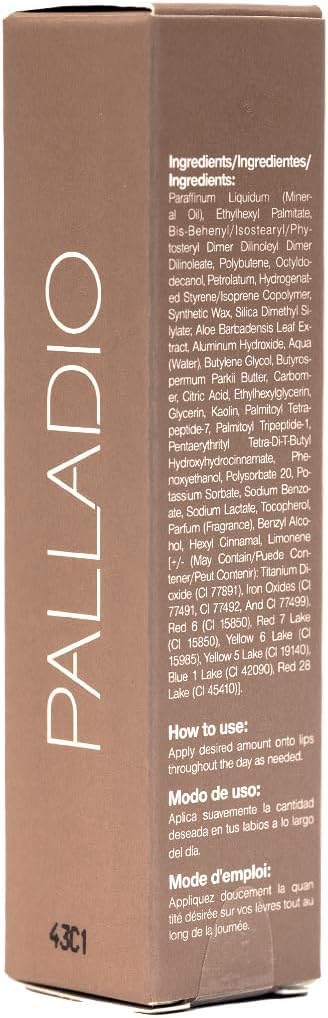 Palladio Butter Balm para viaje, neceser compacto para retoques rápidos.