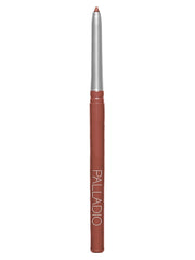 Palladio crayon contour lèvres retractable pour définition précise et longue tenue.