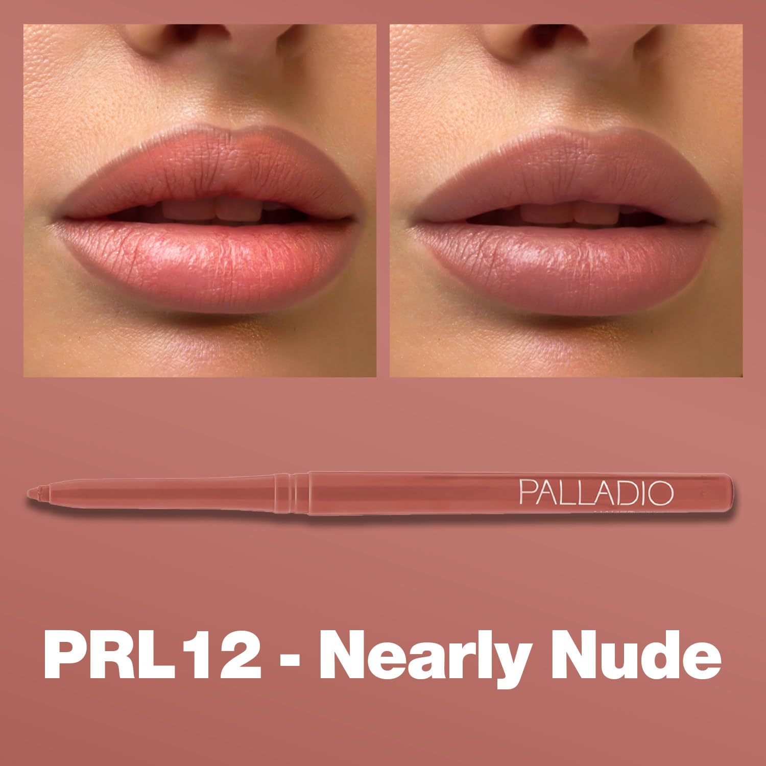 Muestra de color nude Palladio, swatch cremoso para ver tono real