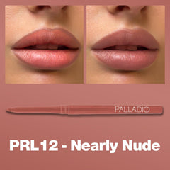 Muestra de color nude Palladio, swatch cremoso para ver tono real