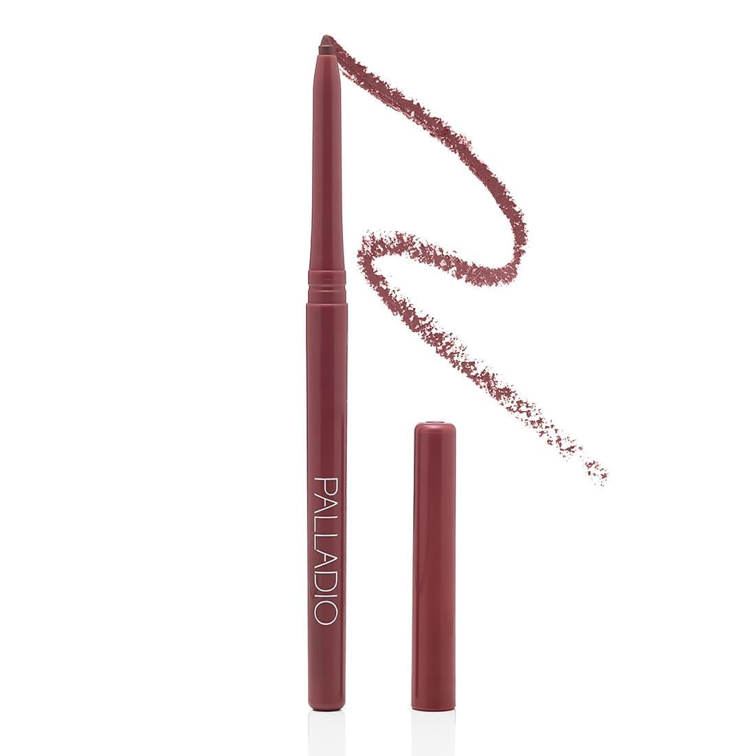 Delineador labial Palladio retráctil resistente al agua plum para definición precisa.