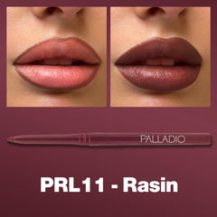 Delineador Palladio Raisin retratil con precision de delineado.