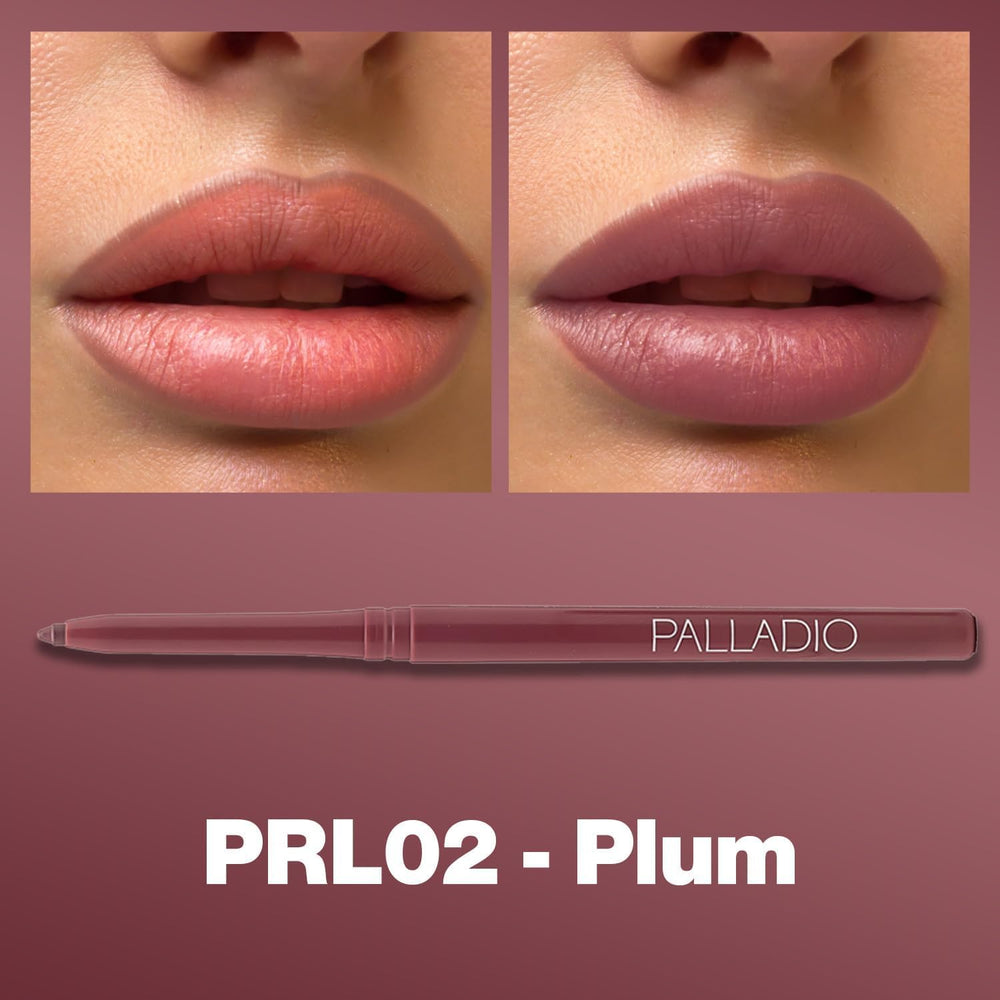 Delineador cremoso Palladio en plum para cobertura intensa sin esfuerzo.