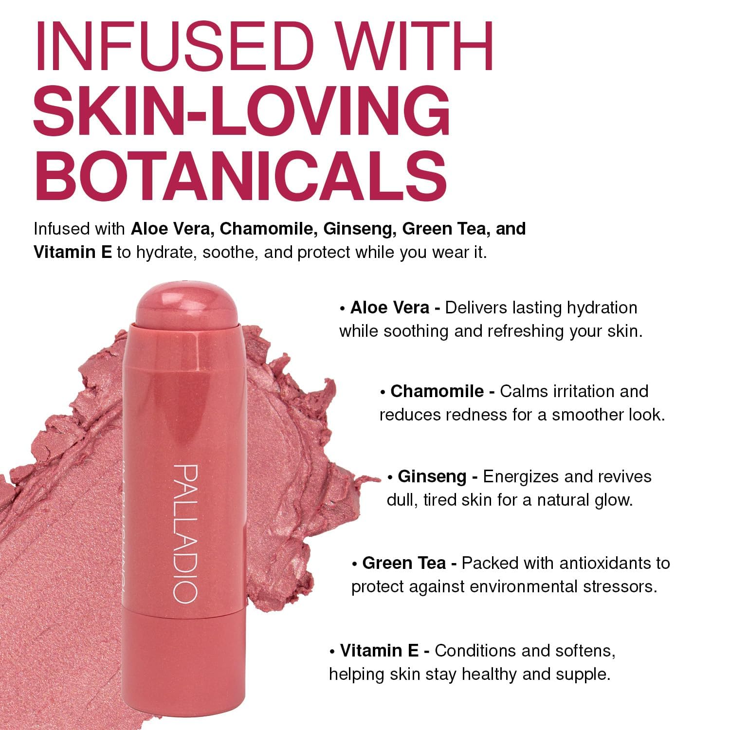 Palladio I'm Blushing: muestra labios para tono rosado y definido.