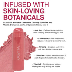 Palladio I'm Blushing: muestra labios para tono rosado y definido.