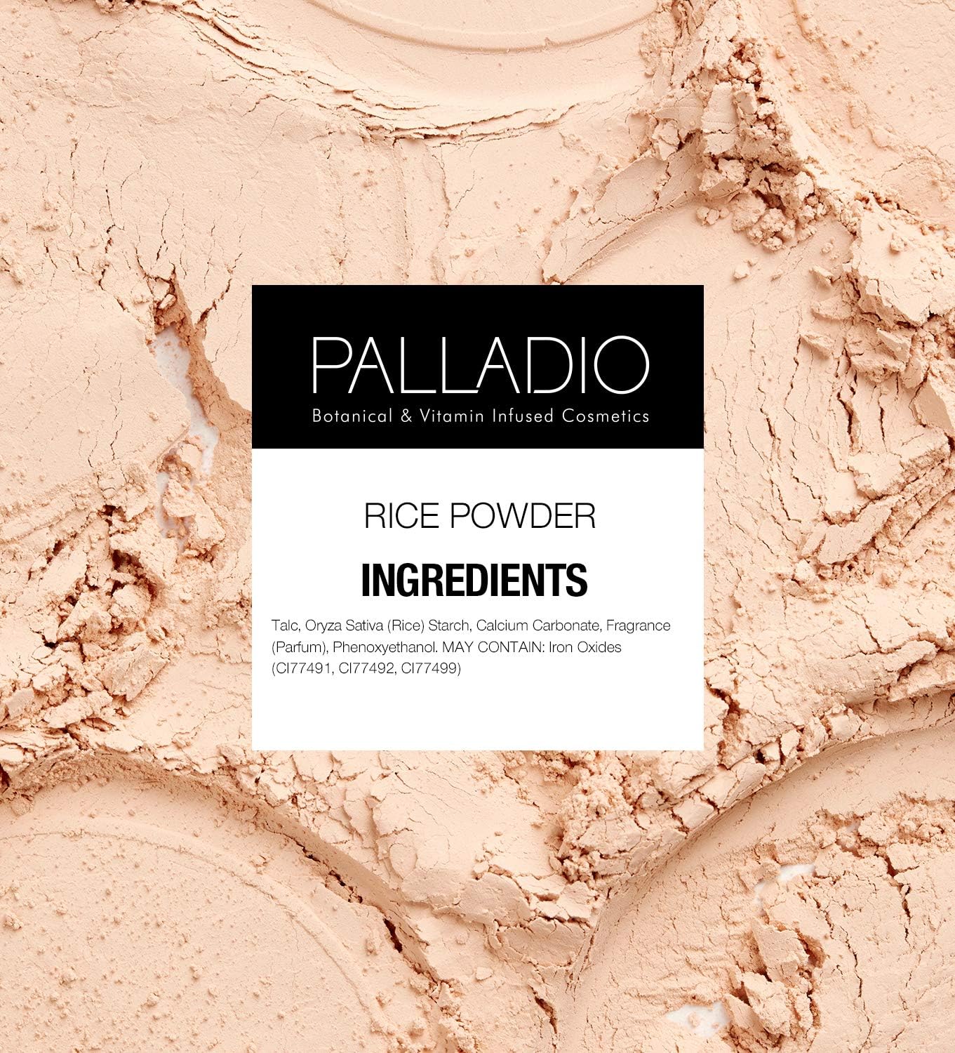 Palladio Ingredientes Naturales Arroz para una fórmula suave.