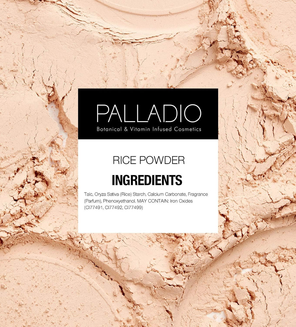 Palladio Ingredientes Naturales Arroz para una fórmula suave.