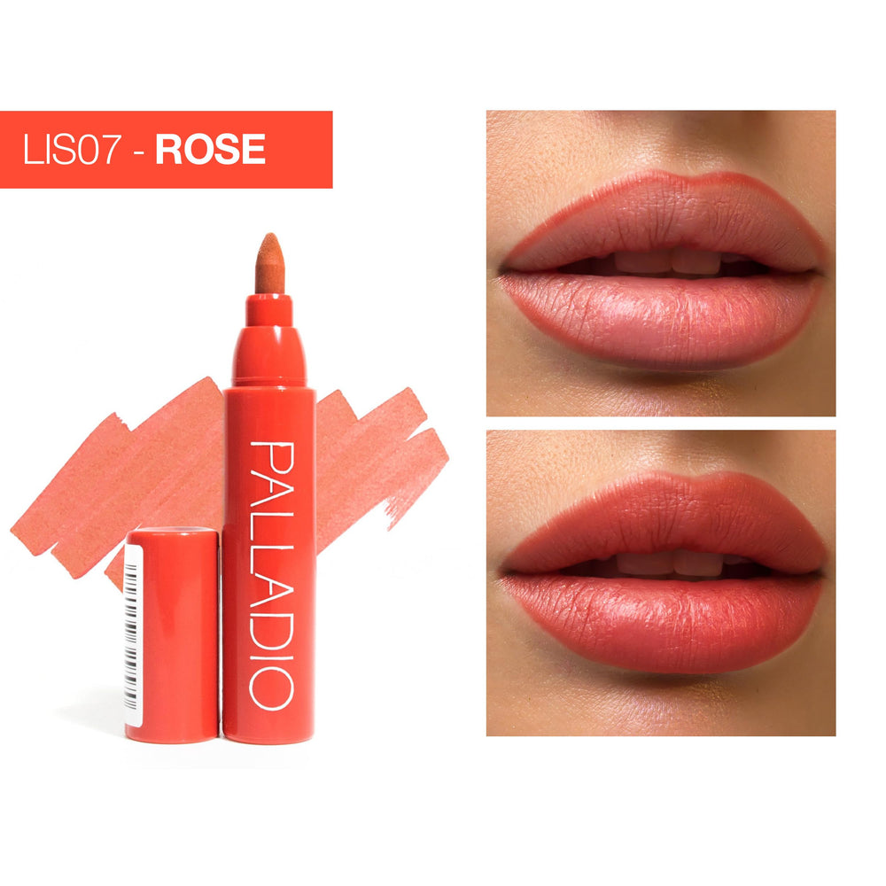 Acabado mate natural Palladio para un look duradero en rosa.