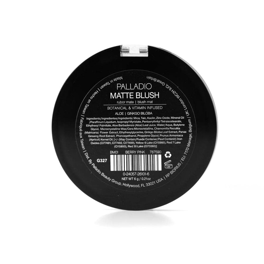 Palladio Matte Blush Berry Pink acabado fácil de difuminar en la piel