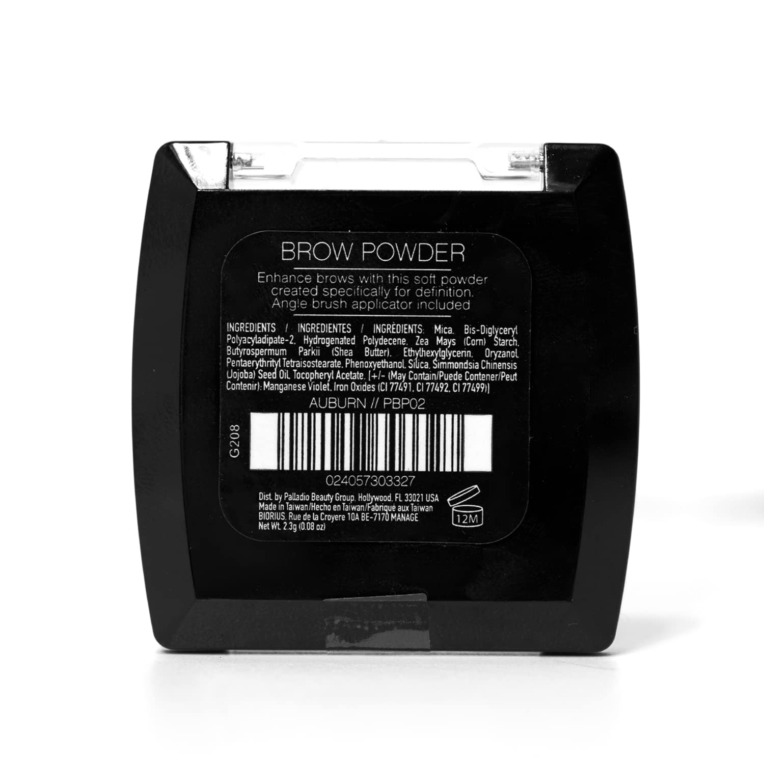Palladio polvo cejas diseño portátil para retoques en cualquier lugar.