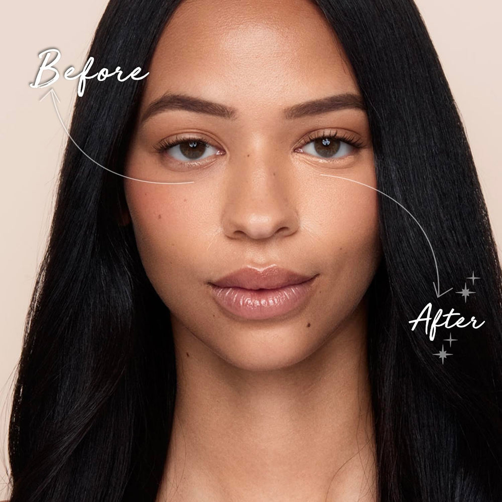 Palladio Under Eye Brightener, aplicación con dedos, difuminado para un aspecto descansado