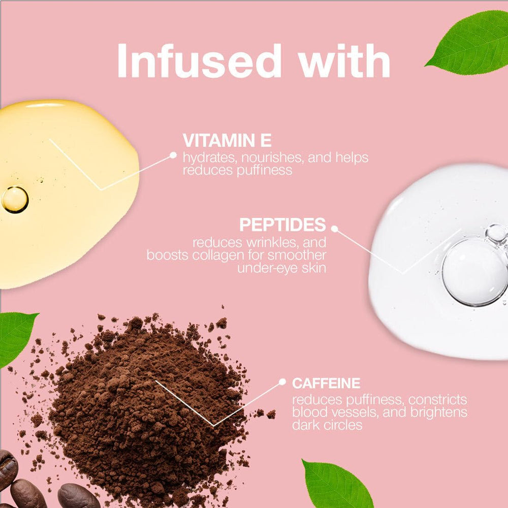 Cafeína en Palladio Under Eye Brightener para despertar la mirada