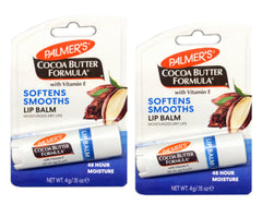 Palmer's bálsamo labial manteca de cacao, aplicación suave para hidratación diaria.