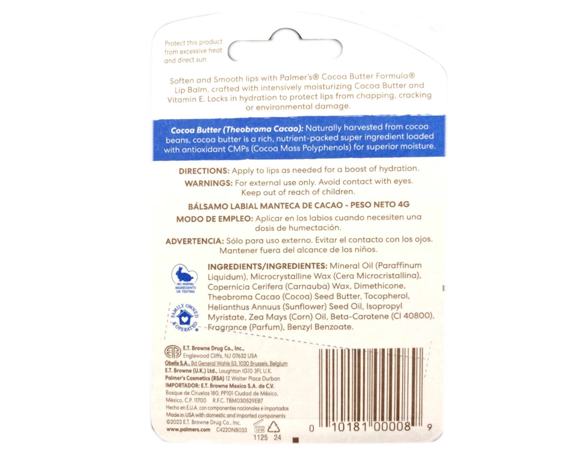 Palmer's Lip Balm 6-pack in use for on-the-go moisture and chapped lip relief.