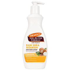 Palmer's Shea Formula crema cuerpo, botella con bomba para hidratación prolongada.