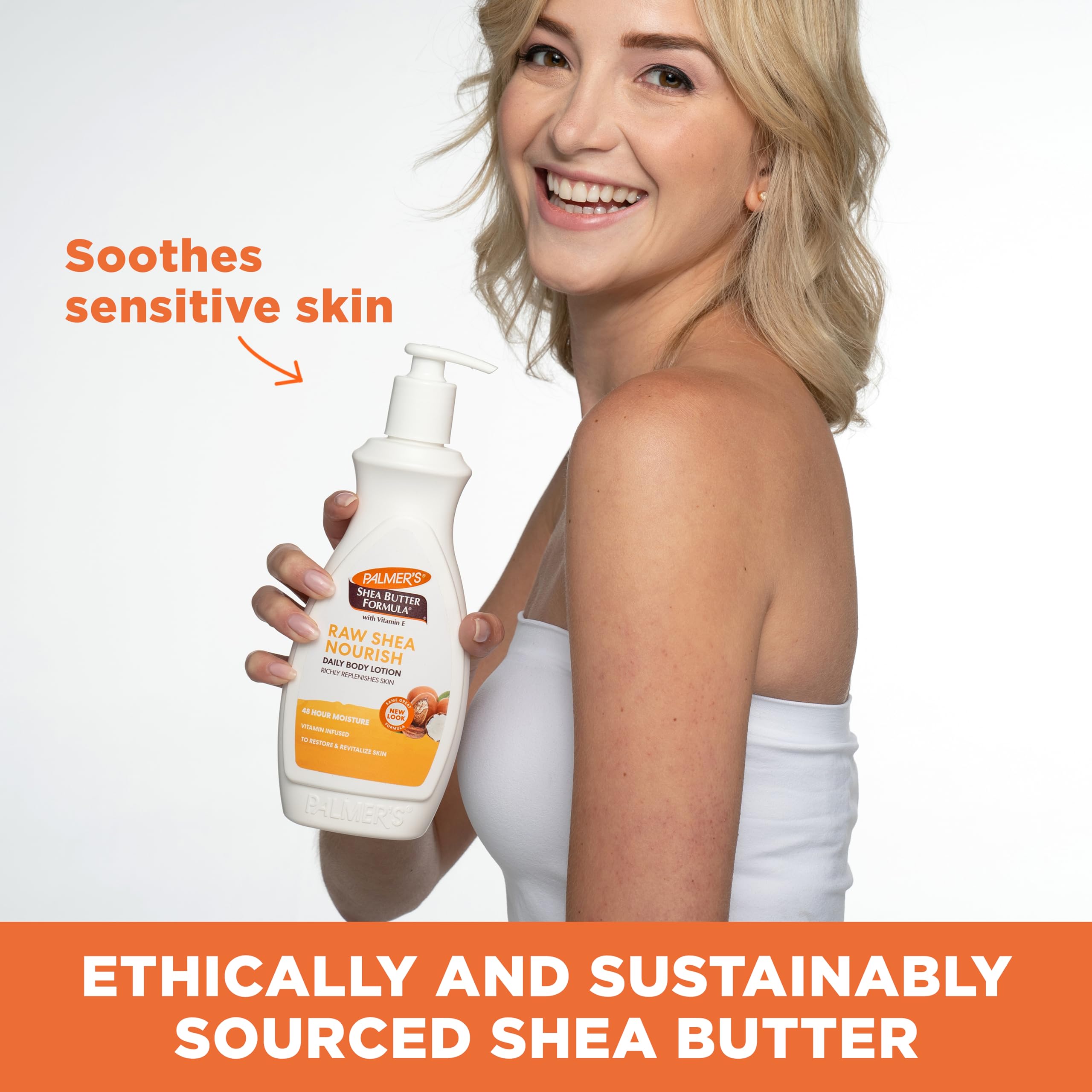 Palmer's Shea Formula cuidado piel sensible, suave y no irritante.