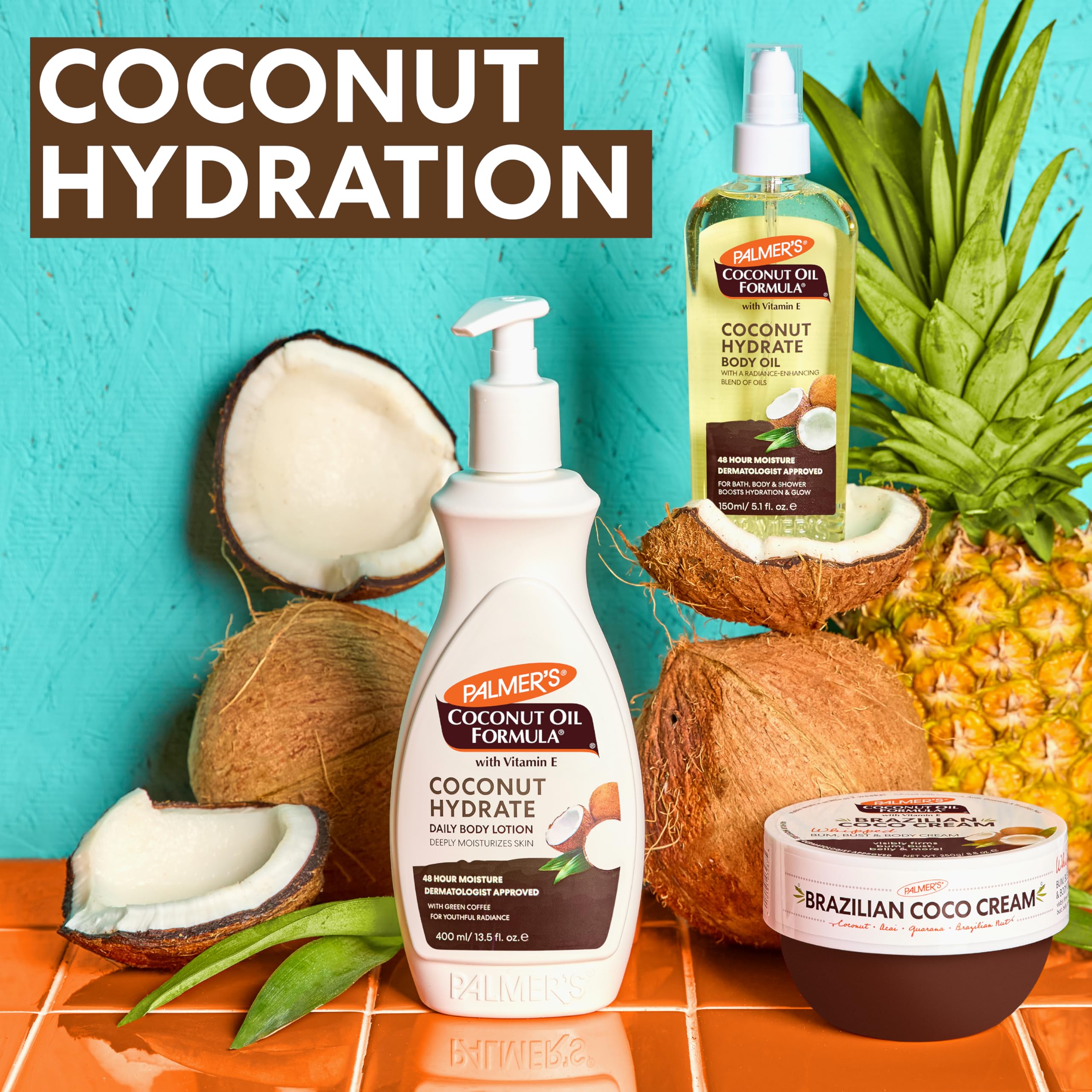 Palmer's Brazilian Coco Cream tropical scent enhances at-home spa moments.