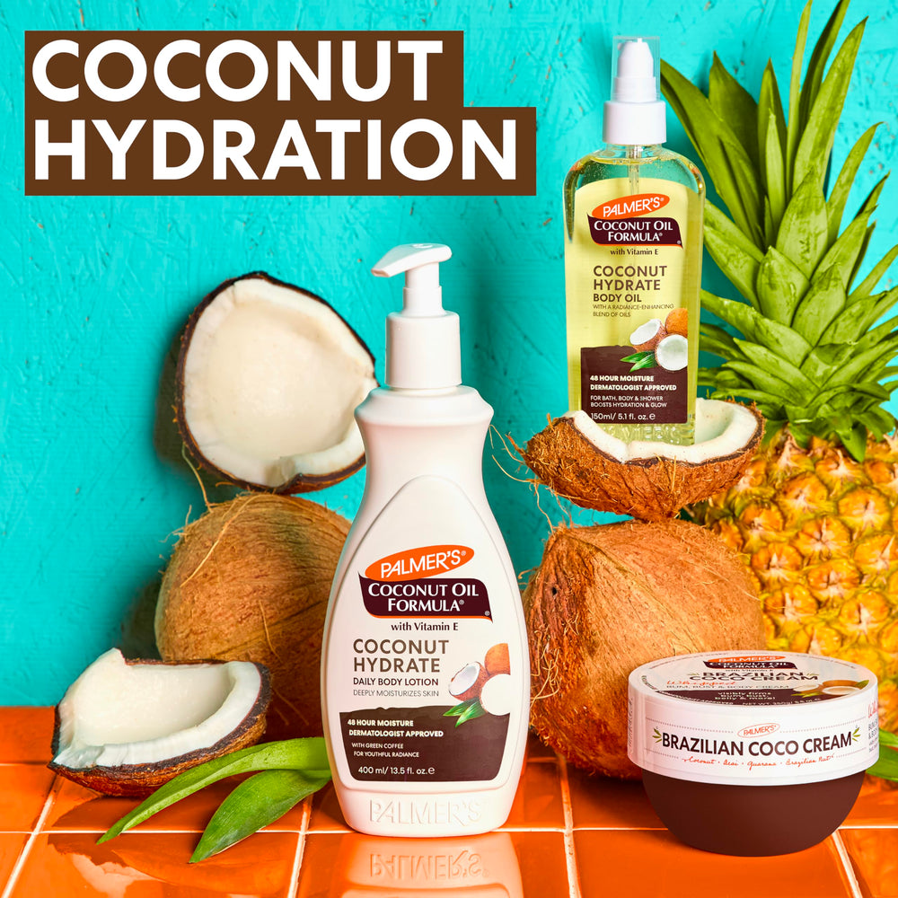 Palmer's Brazilian Coco Cream tropical scent enhances at-home spa moments.