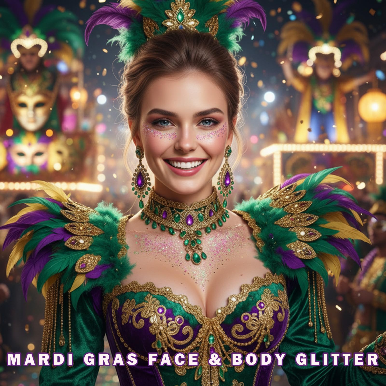 Paminify barra purpurina arcoíris blanco para cuerpo, brillo duradero para festivales.