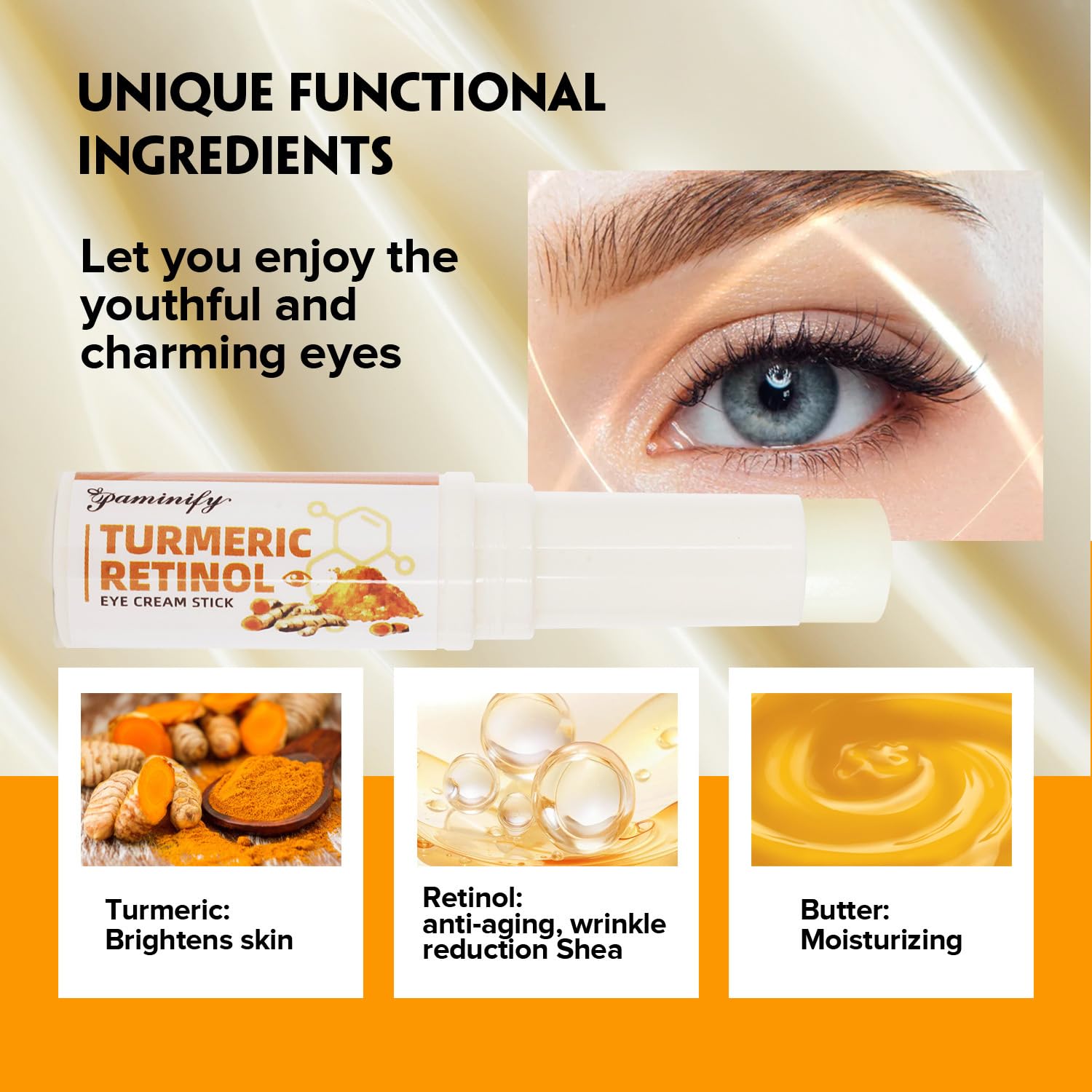 Paminify Barrita Curcuma Ojos: cuidado para ojeras en piel sensible