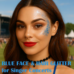 Paminify barrita glitter azul para cuerpo, añade destellos duraderos.