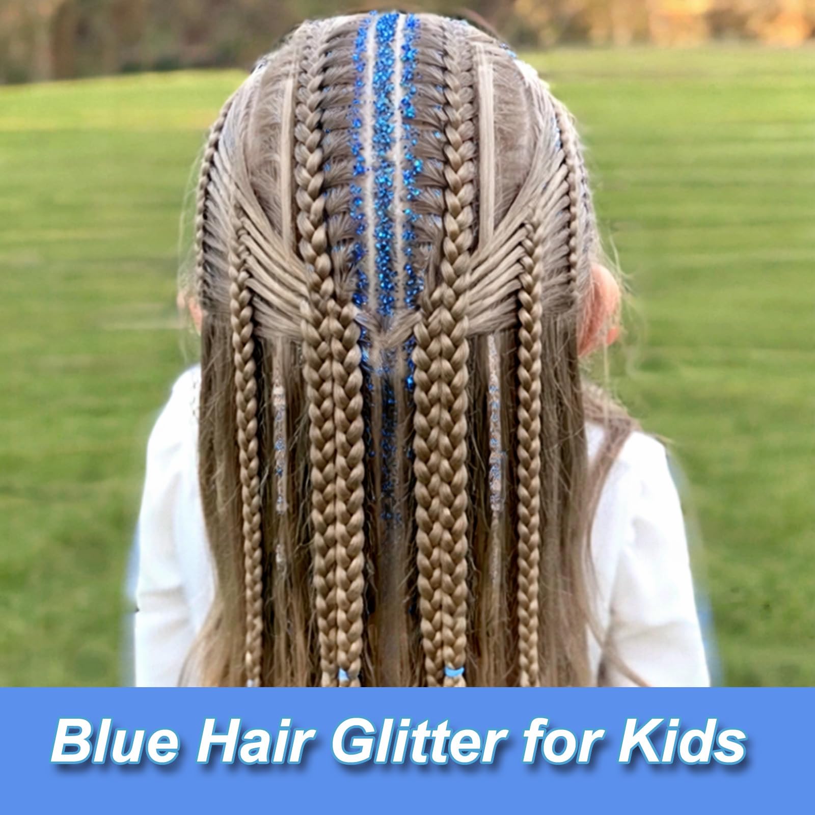 Paminify barrita glitter azul para pelo, aporta acentos brillantes sin complicaciones.