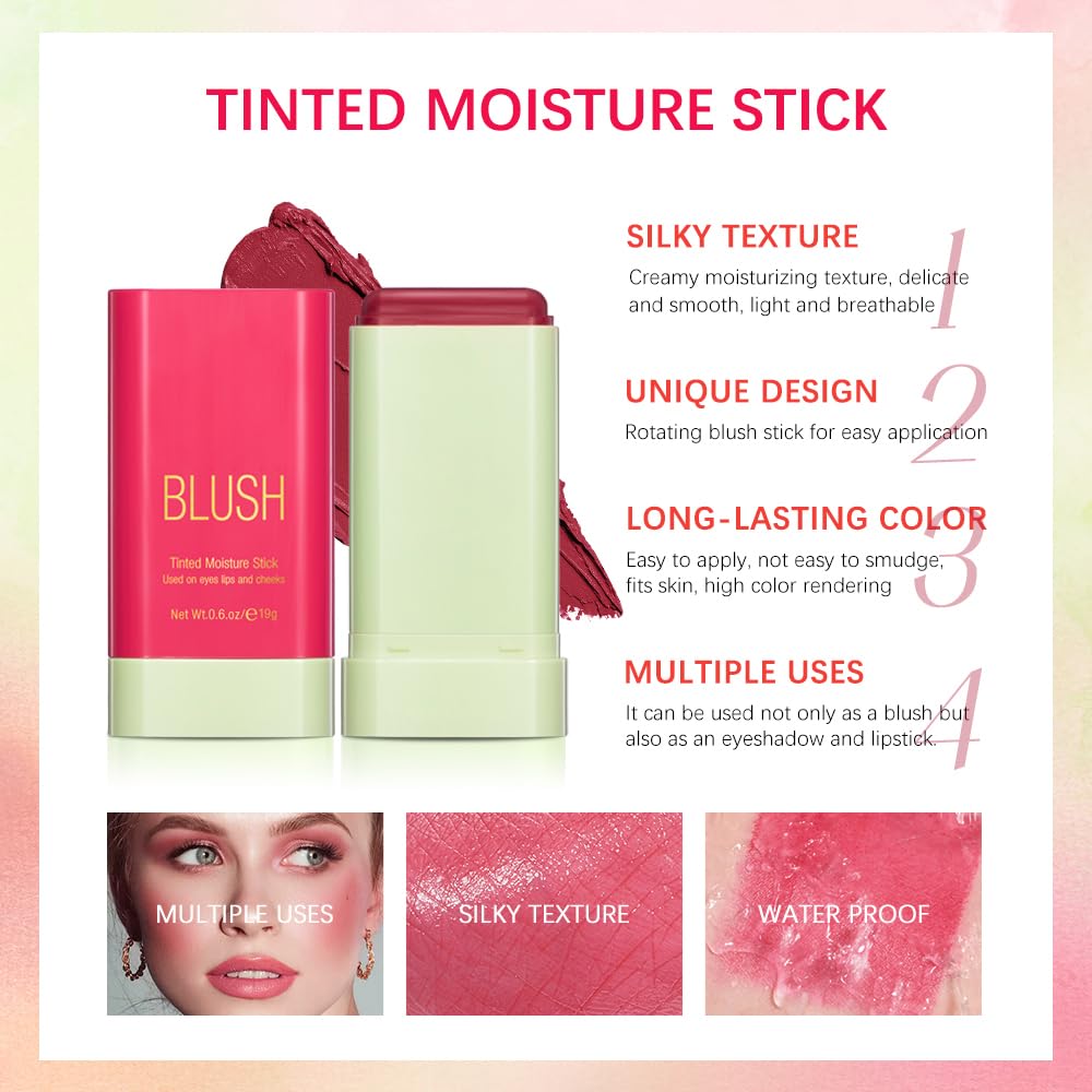 Paminify Blush Stick resistente al agua para climas cálidos y húmedos.