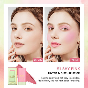 Paminify Blush Stick tono rosa suave para look natural.