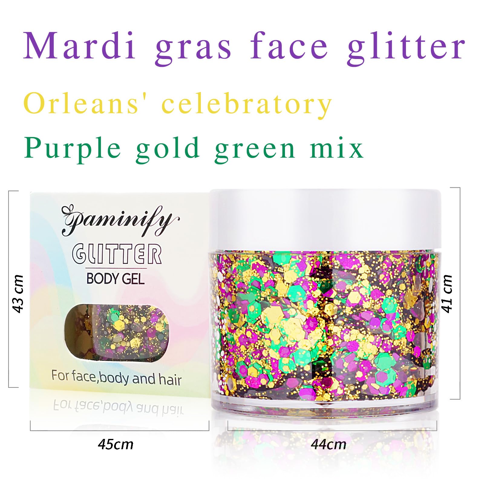 Paminify purpurina holográfica brazos, destello dinámico
