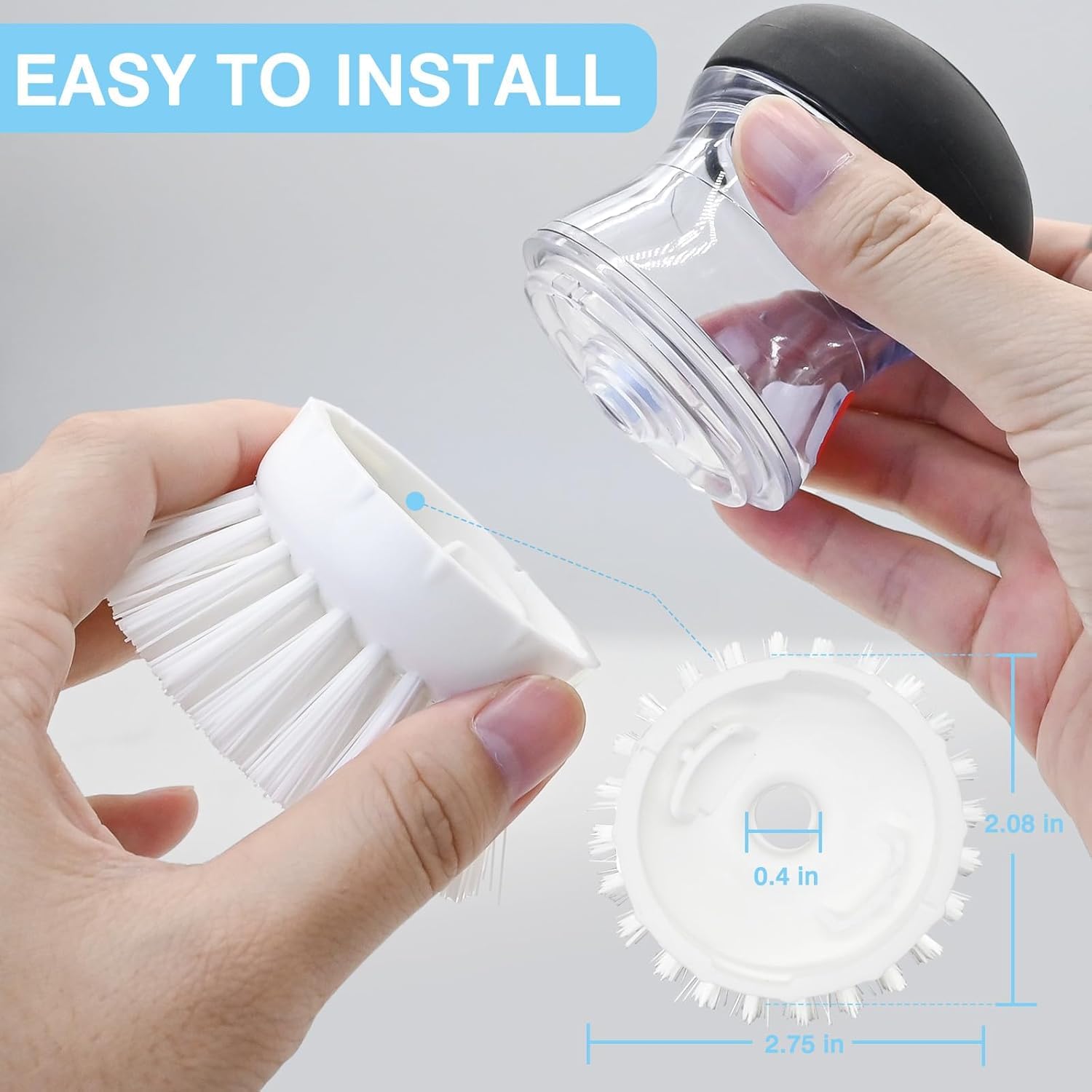 Pamrack recargas cepillo palma para utensilios como vidrio y acero inoxidable.