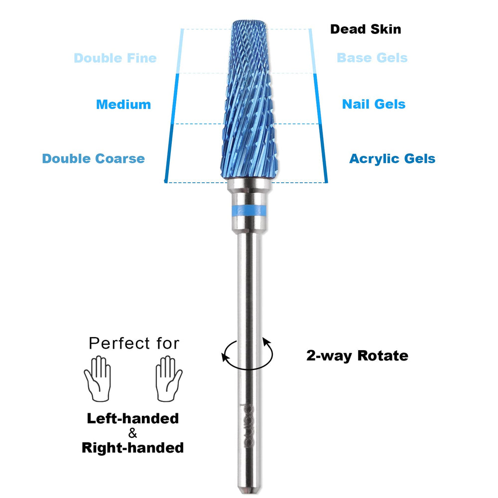 PANA 5-en-1 Pro taladro de uñas azul durabilidad del carburo, rendimiento estable.
