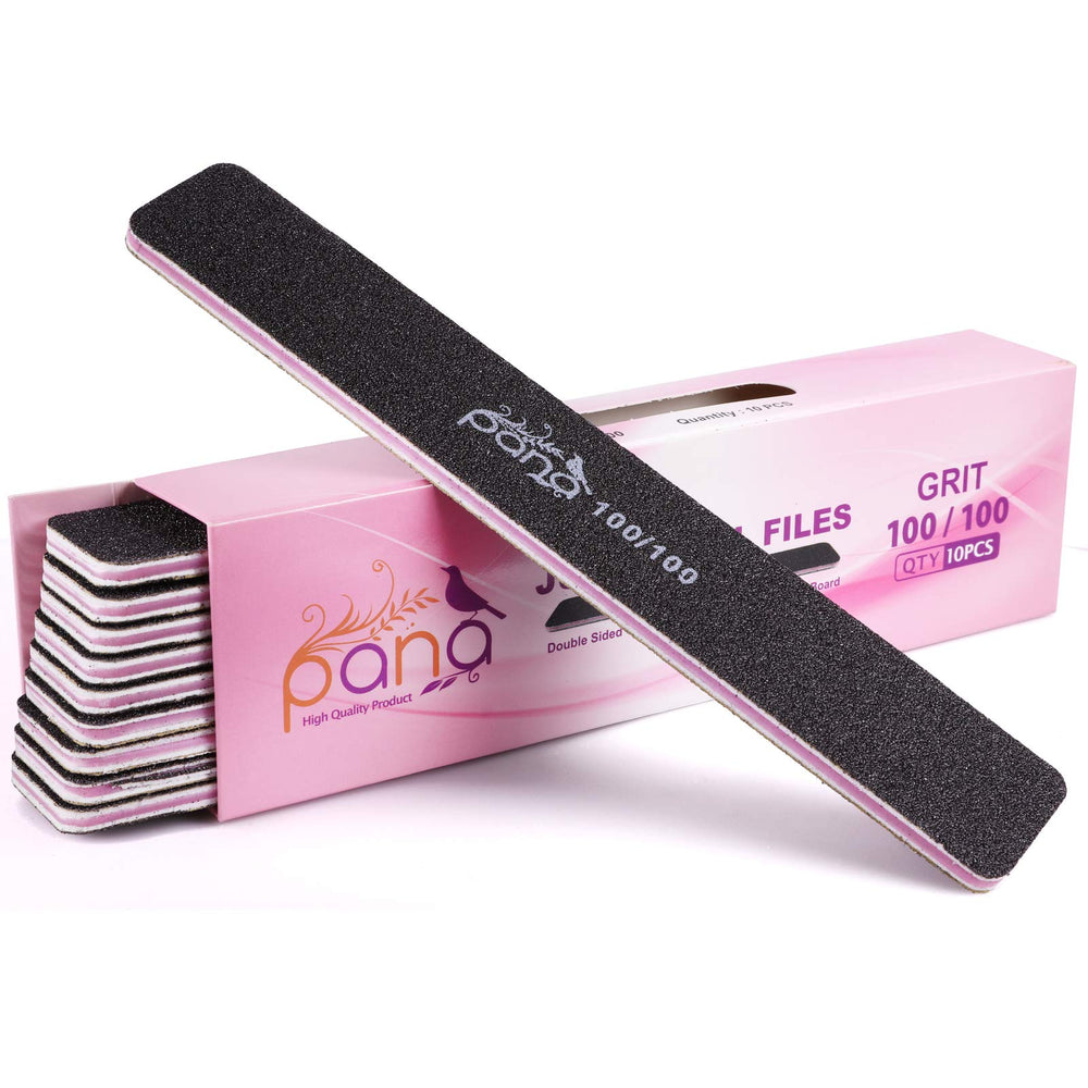 Lima emery doble cara PANA negro, grano 100/100, para dar forma a uñas.