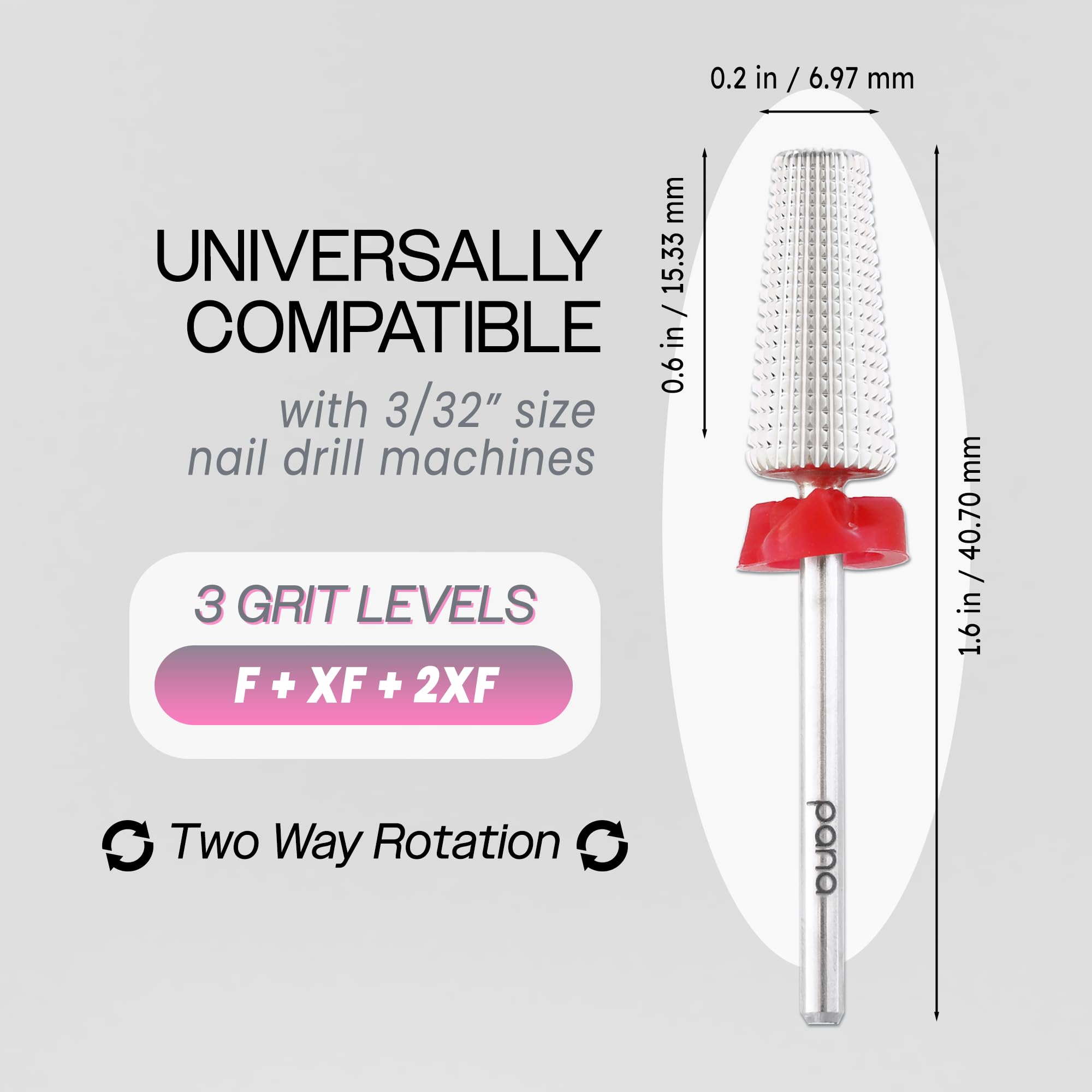 PANA Nail Carbide 5 en 1: rotacion doble para zurdos y diestros.