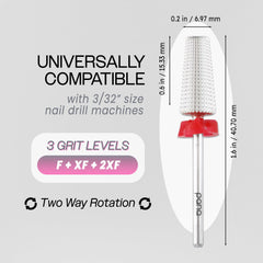 PANA Nail Carbide 5 en 1: rotacion doble para zurdos y diestros.