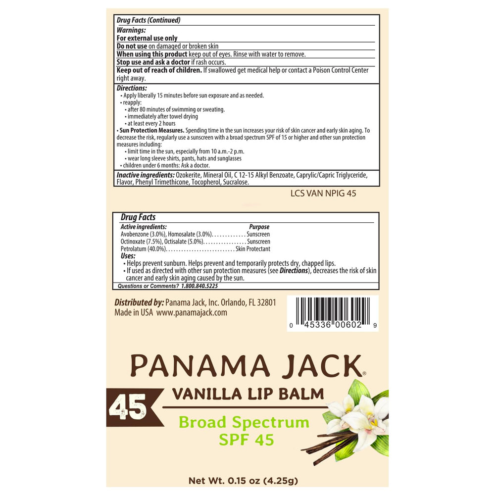Formato 4,25 g de Panama Jack práctico y portátil.