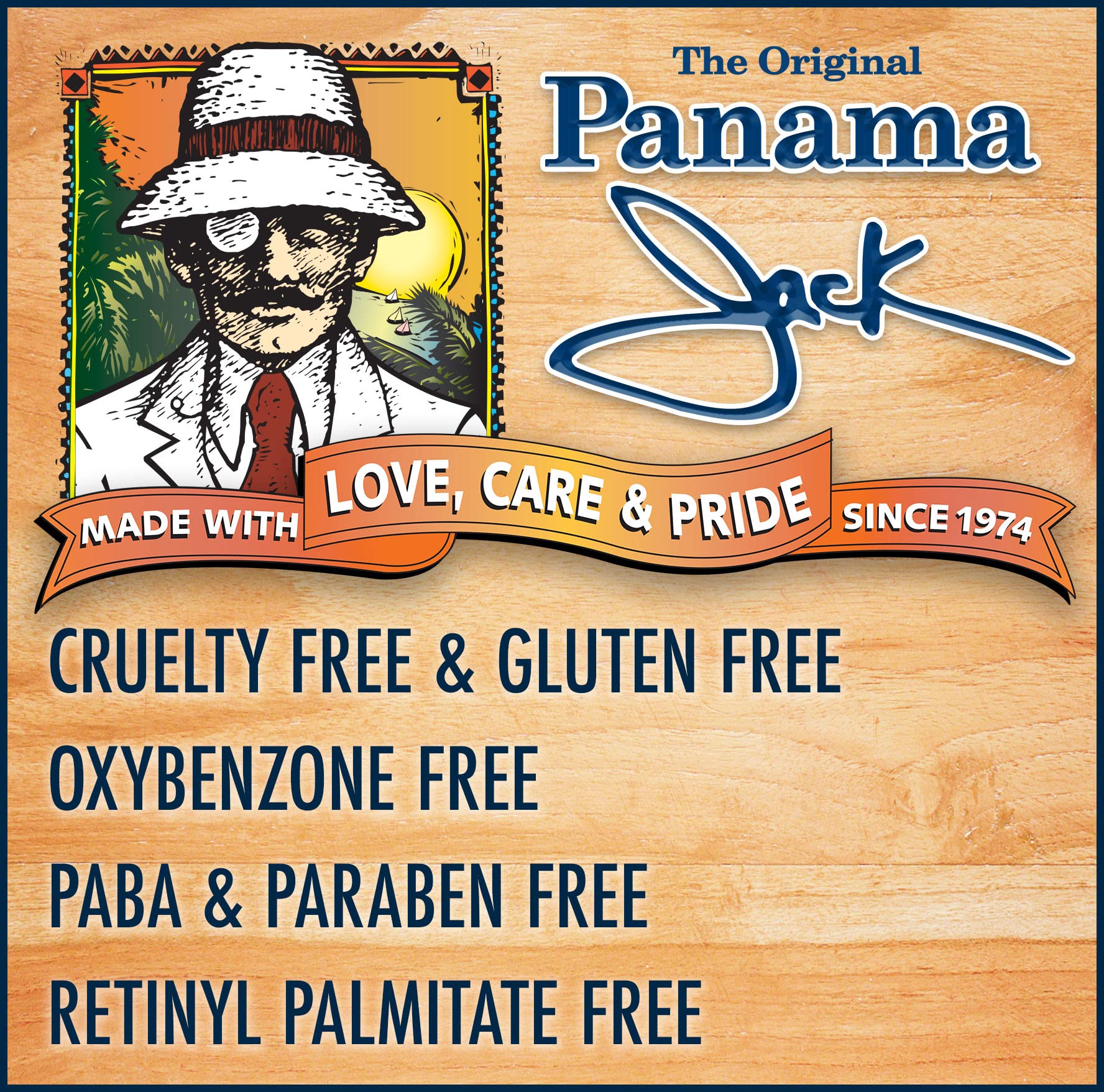 Panama Jack Balsamo labial SPF45 sabor vainilla para labios hidratados.